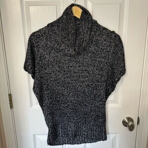 Alice + Olivia Wool Alpaca Blend Sweater Size S Black Marled Turtleneck Slouchy